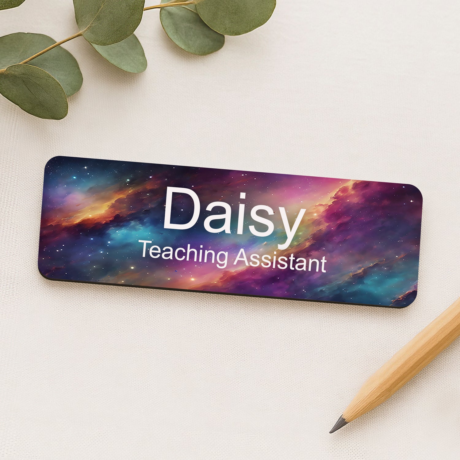 Space Art Custom Name Badge Name Badge