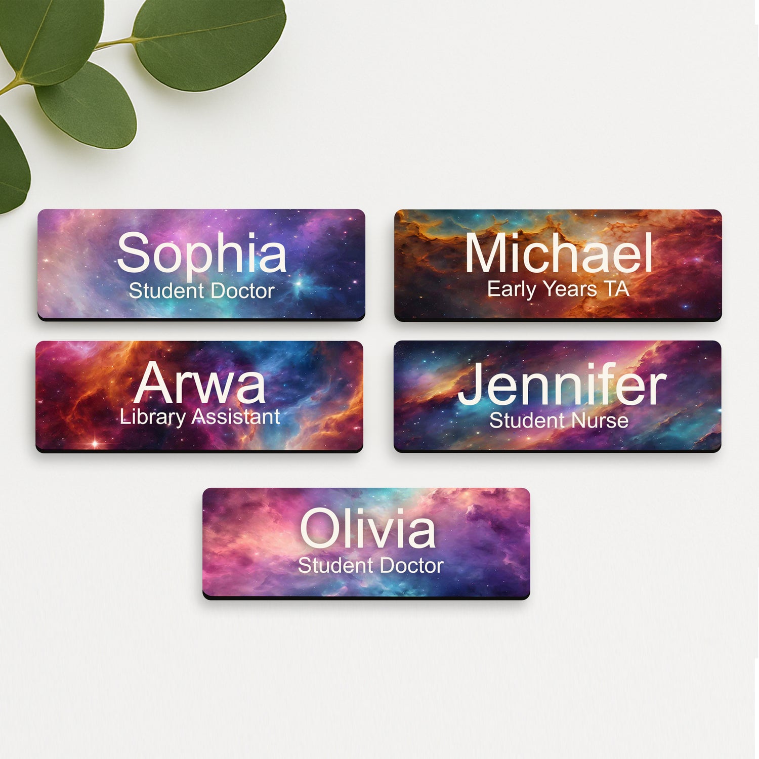 Space Art Custom Name Badge Name Badge