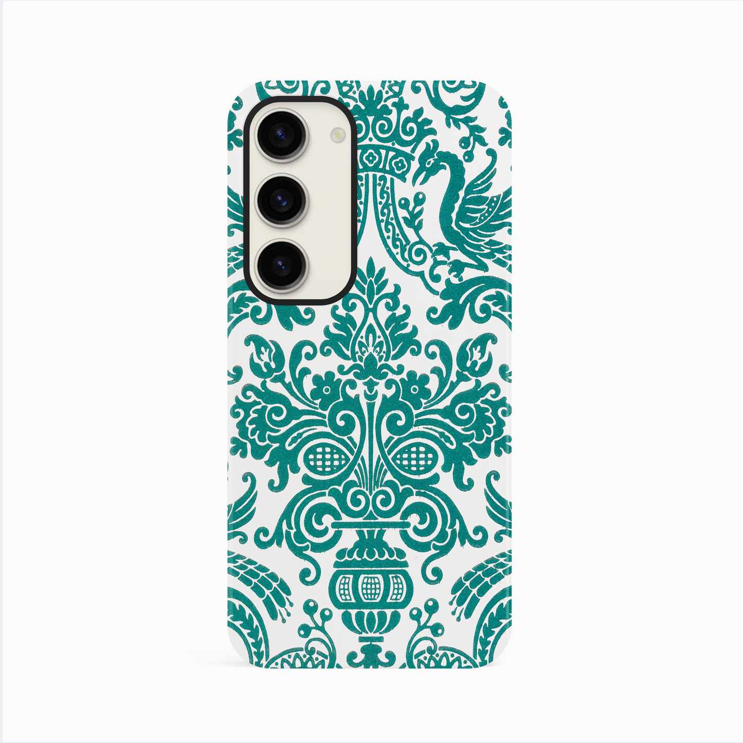 Personalised Teal Damask Floral Case Phone Case