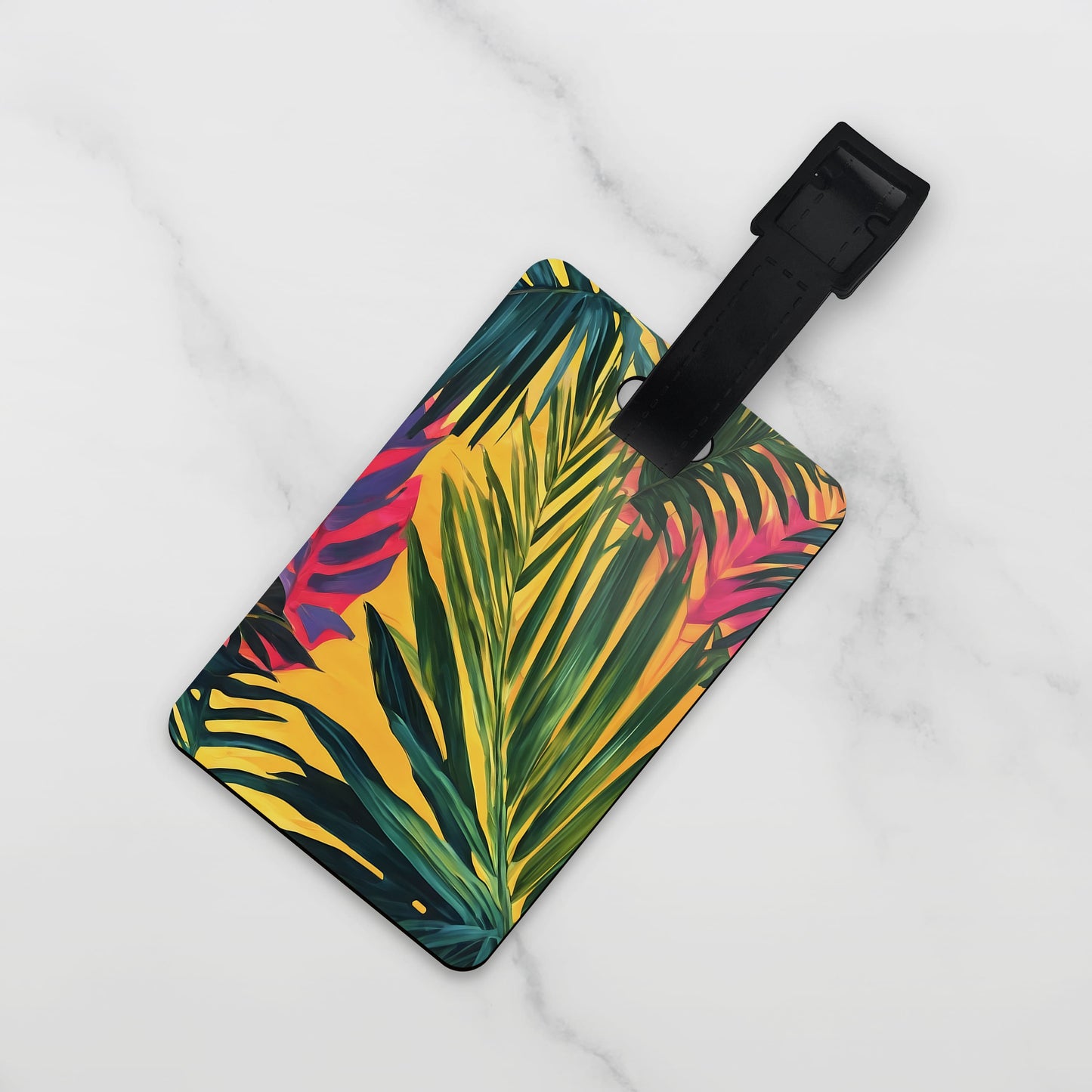 Personalised Tropical Palm Leaf Luggage Tag  luggage tag