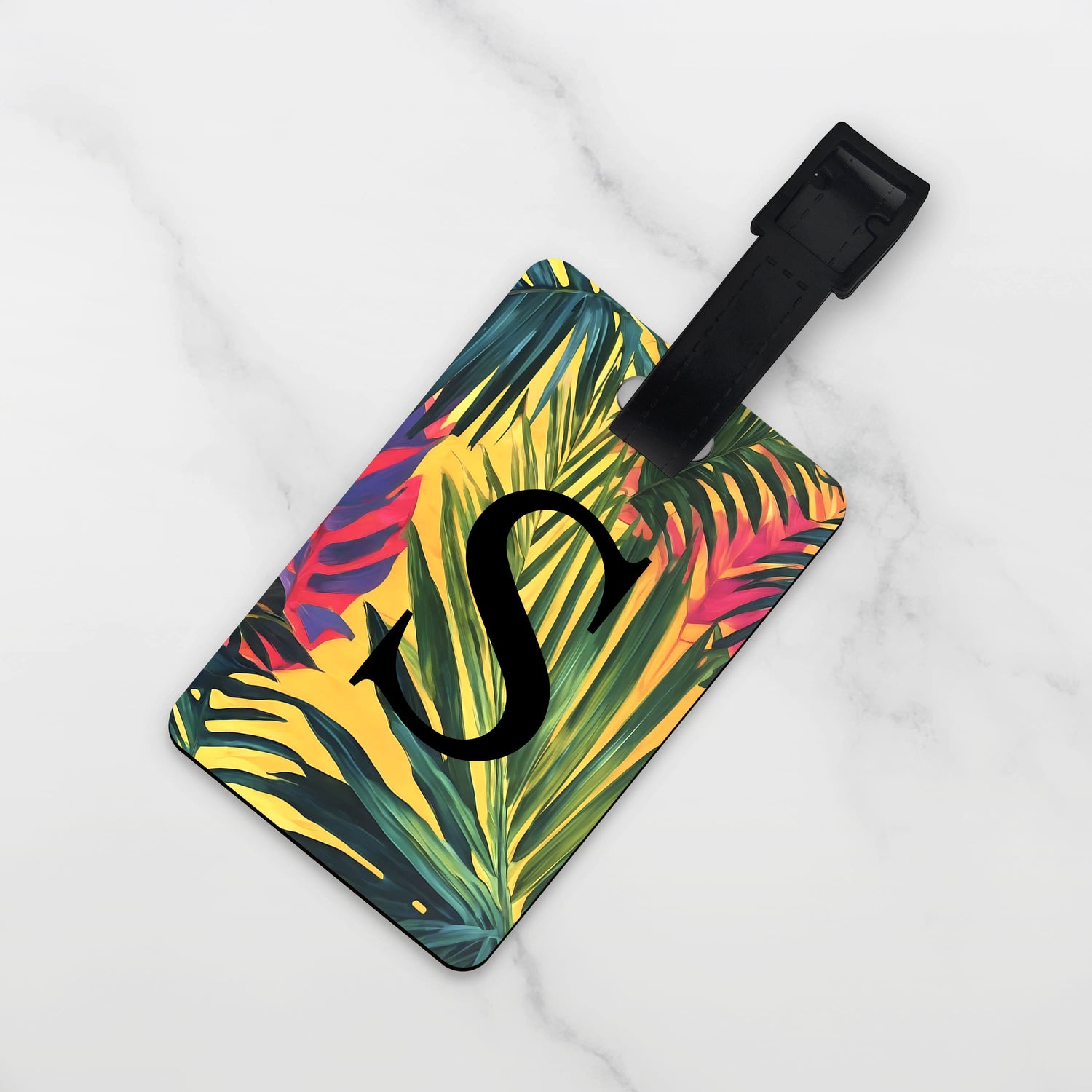 Personalised Tropical Palm Leaf Luggage Tag  luggage tag