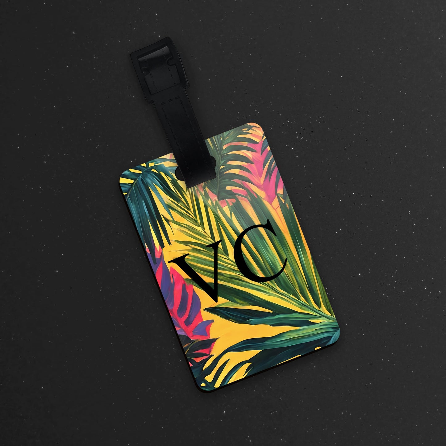 Personalised Tropical Palm Leaf Luggage Tag  luggage tag