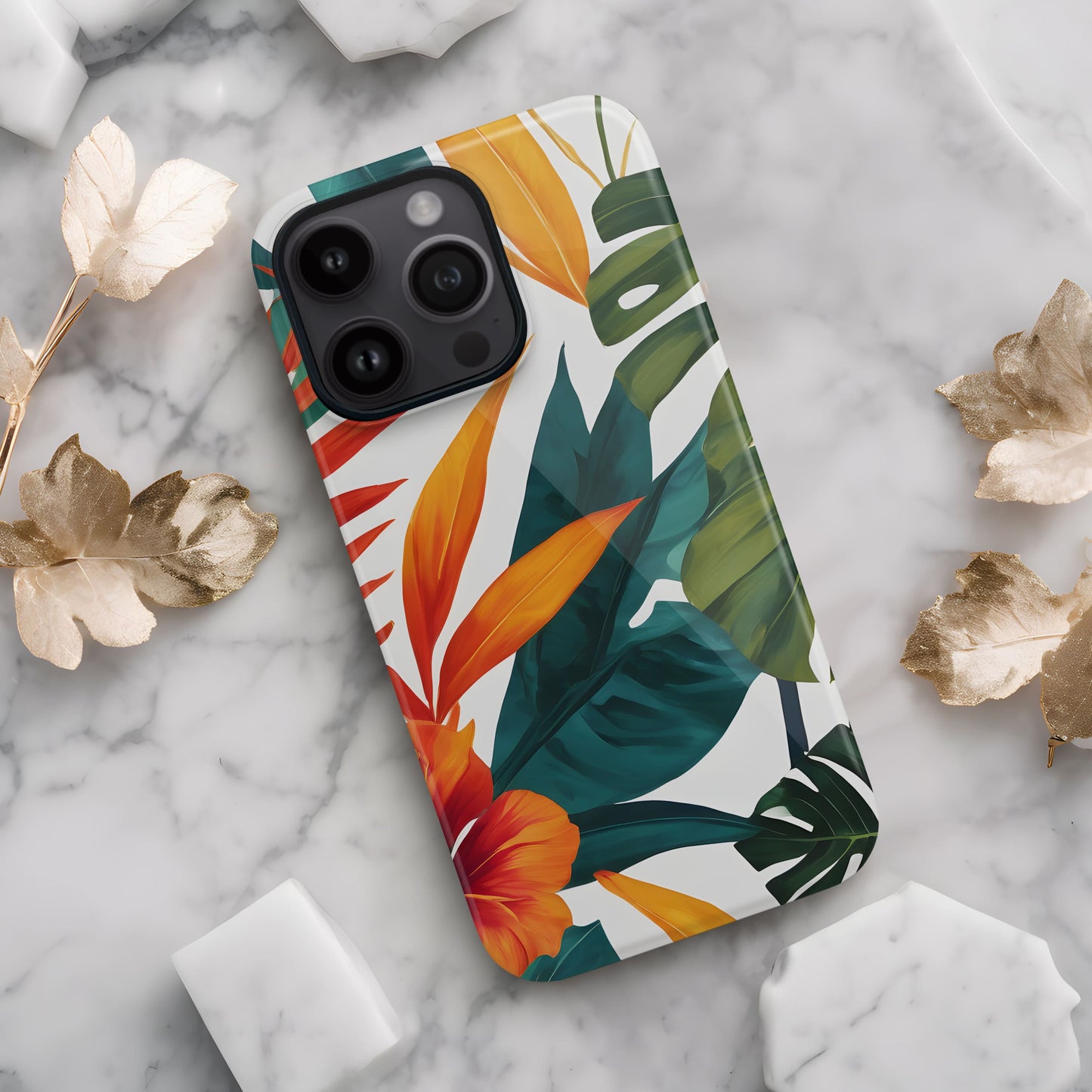 Contemporary Tropical Floral Case Phone Case