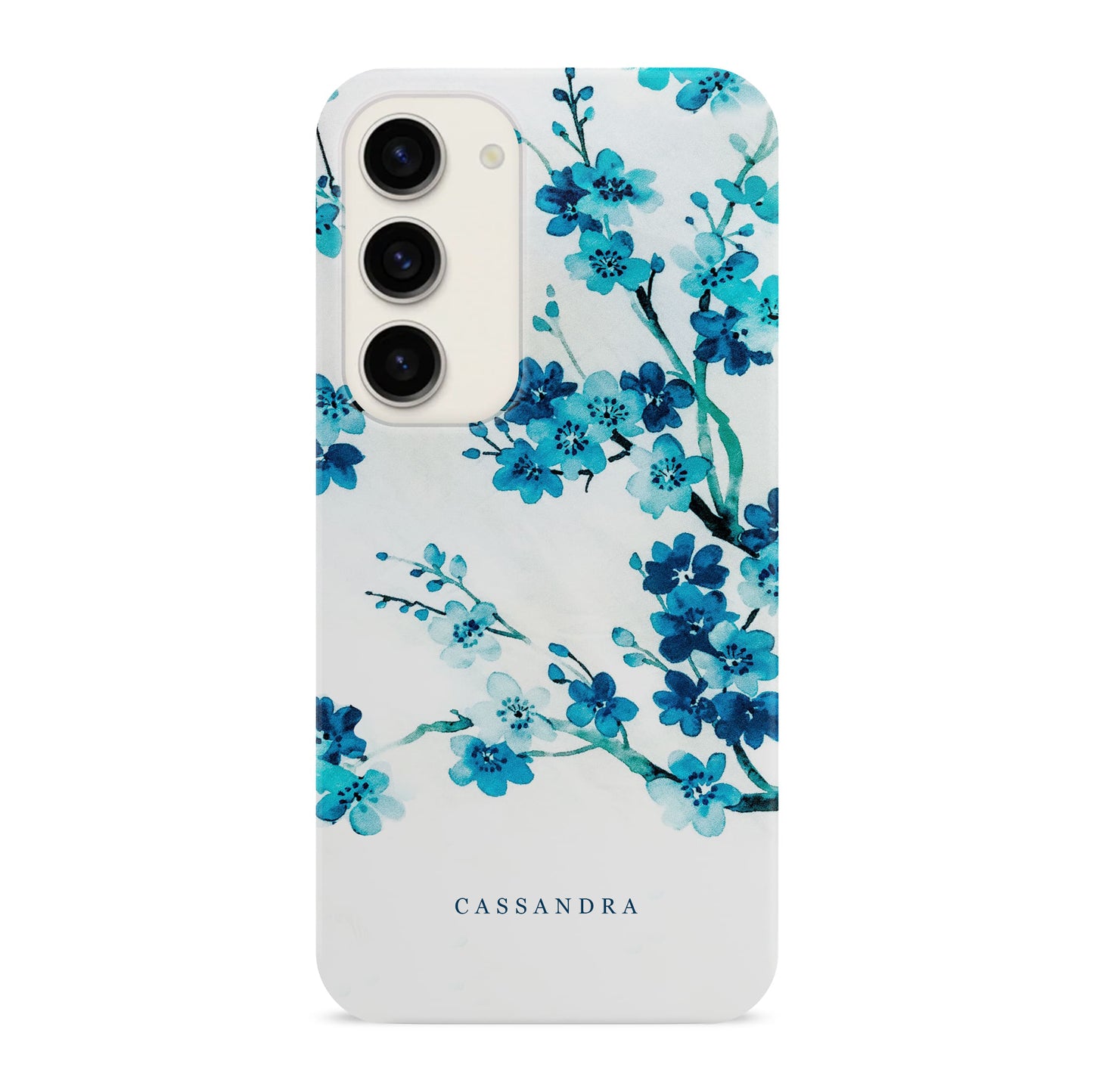 Vintage Blue Floral Art Personalised Case Phone Case