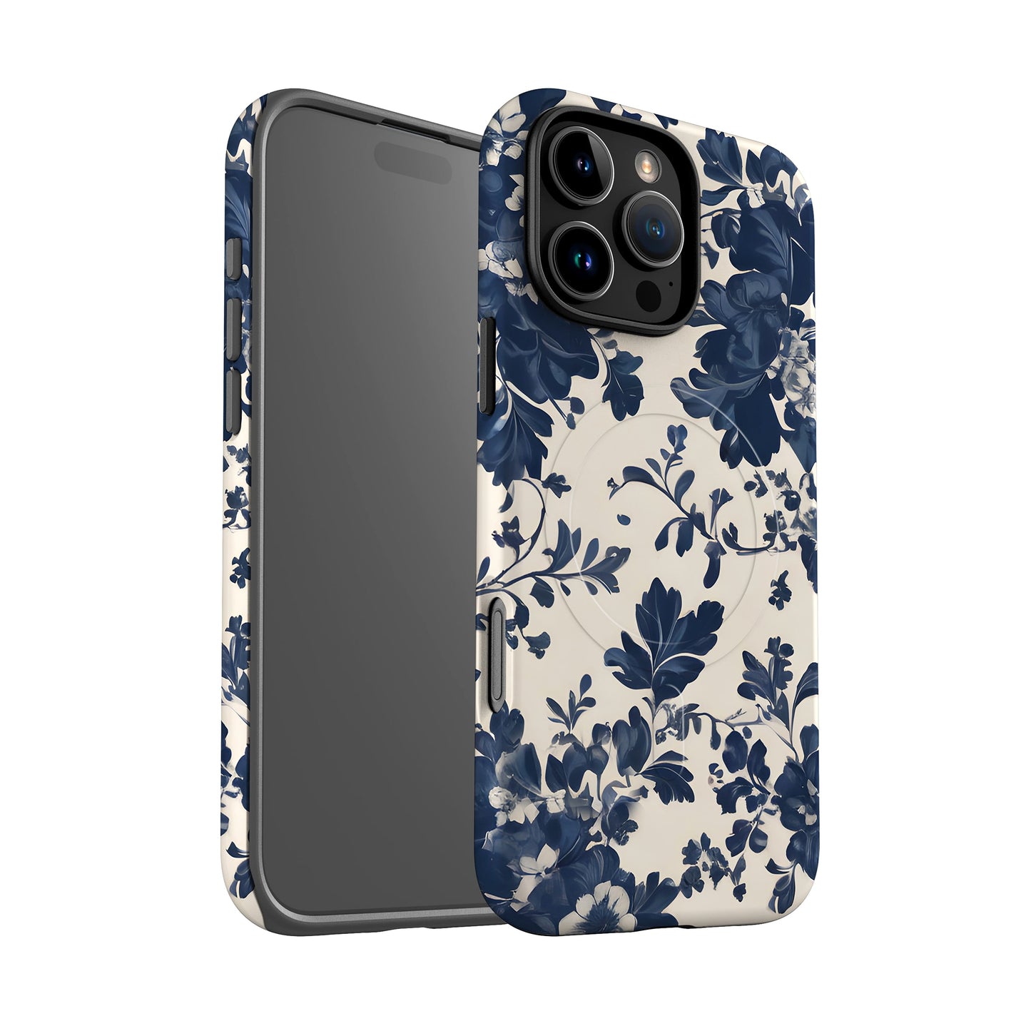 Navy Floral Magsafe Case