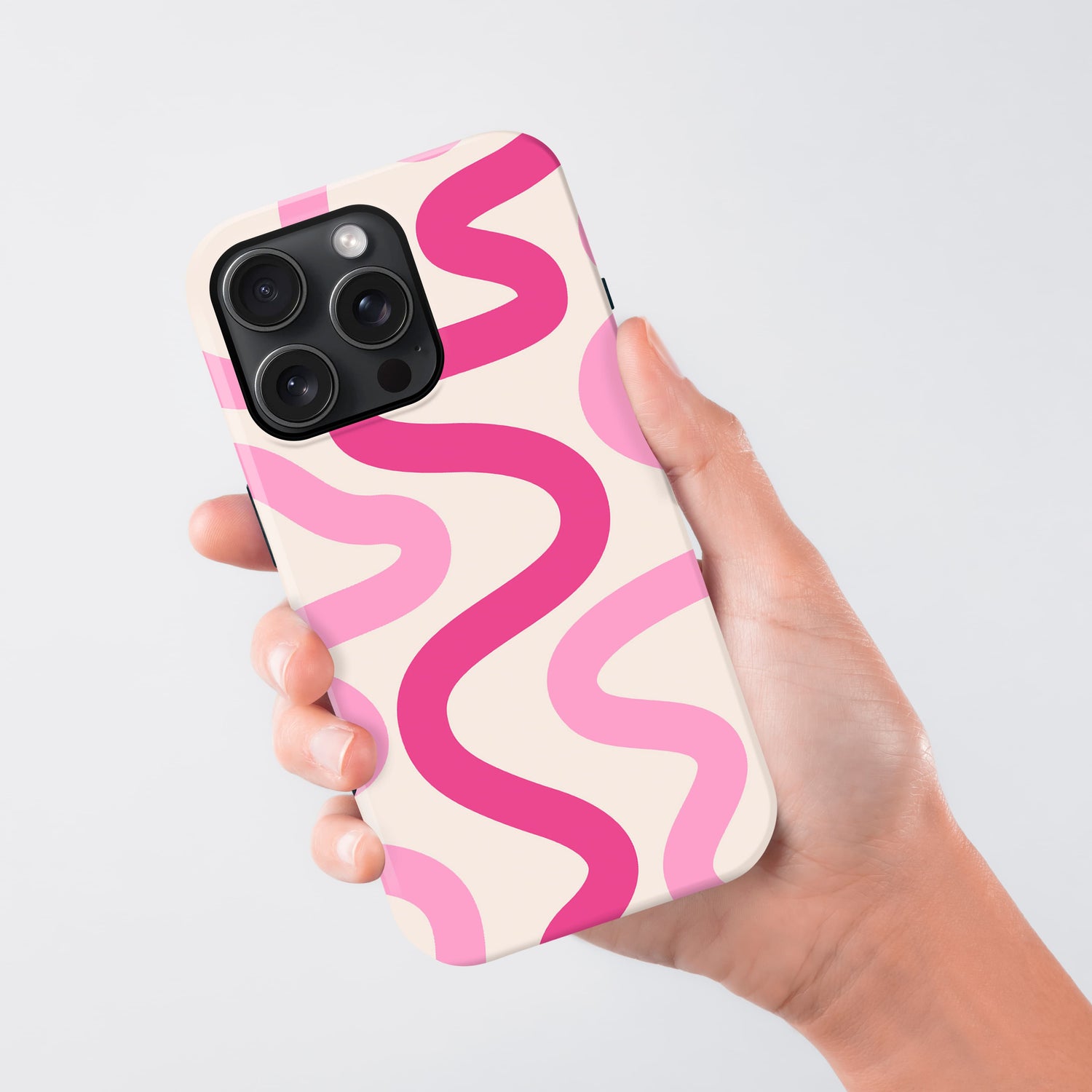 Pink Swirl Abstract Wavy Pattern Print Case Phone Case