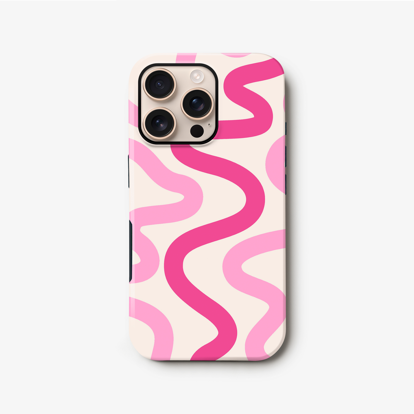 Pink Swirl Abstract Wavy Pattern Print Case iPhone 16 Phone Case