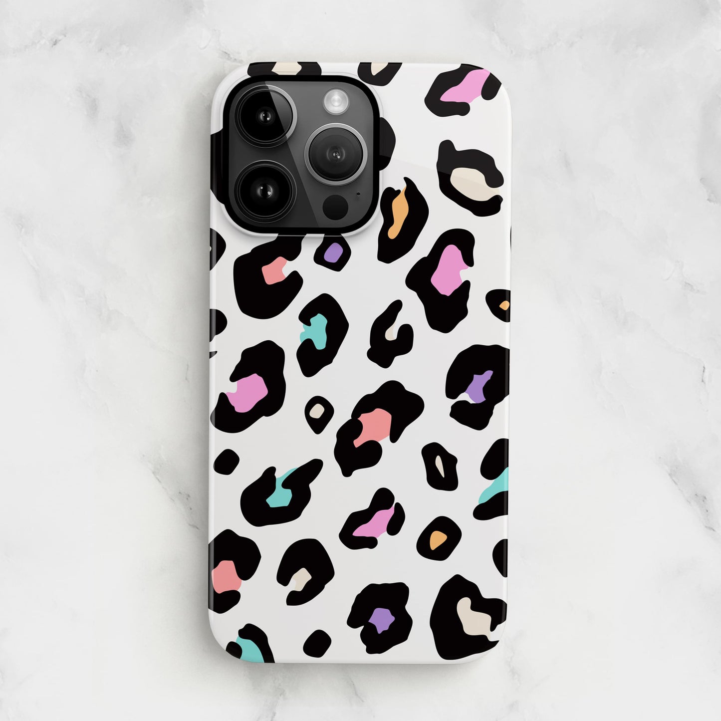 White Rainbow Leopard Skin Spots Case Phone Case