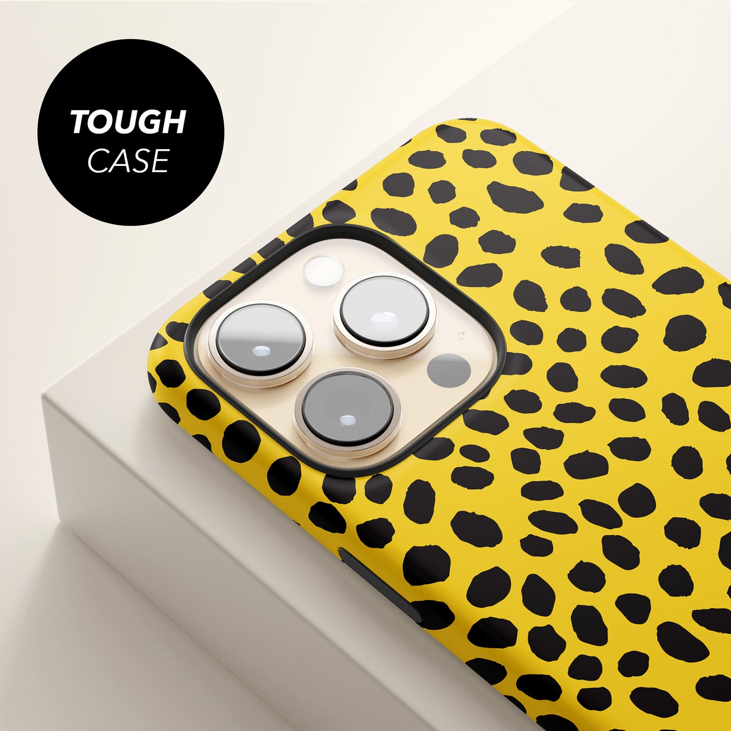 Personalised Yellow Cheetah Print Case