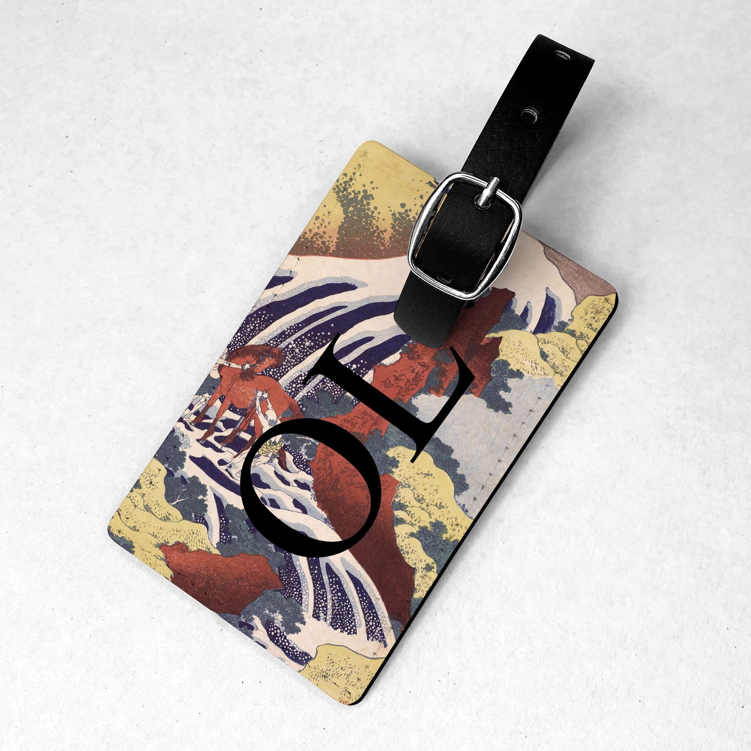 Famous Art Personalised Luggage Tag Yoshitsune Falls luggage tag