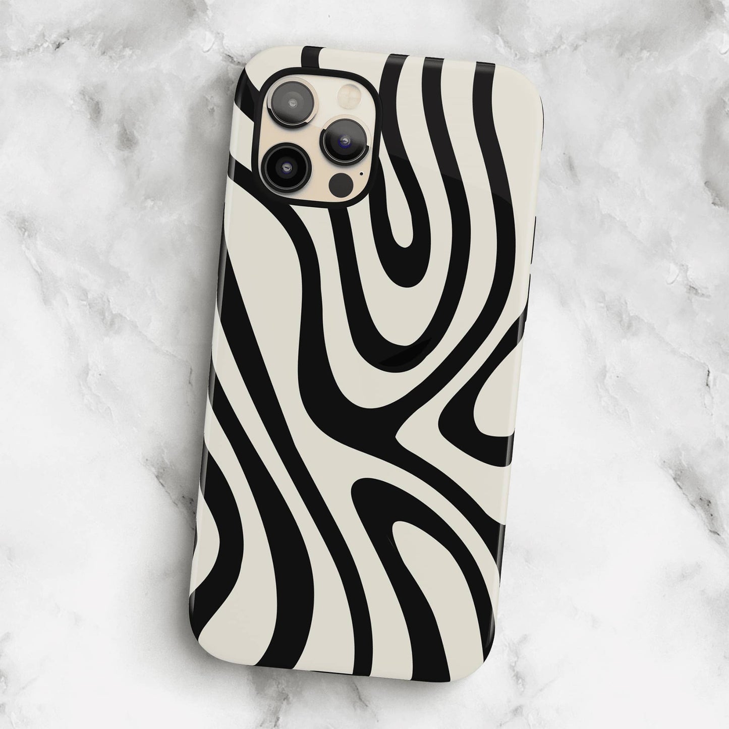 Black Swirl Phone Case iPhone 16 Pro Phone Case