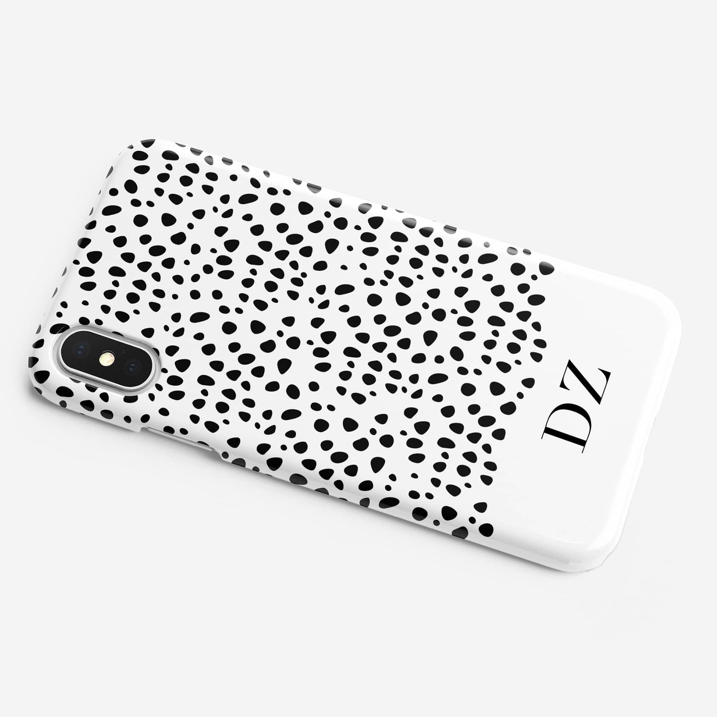 Black Dots Personalised Monogram Phone Case Phone Case