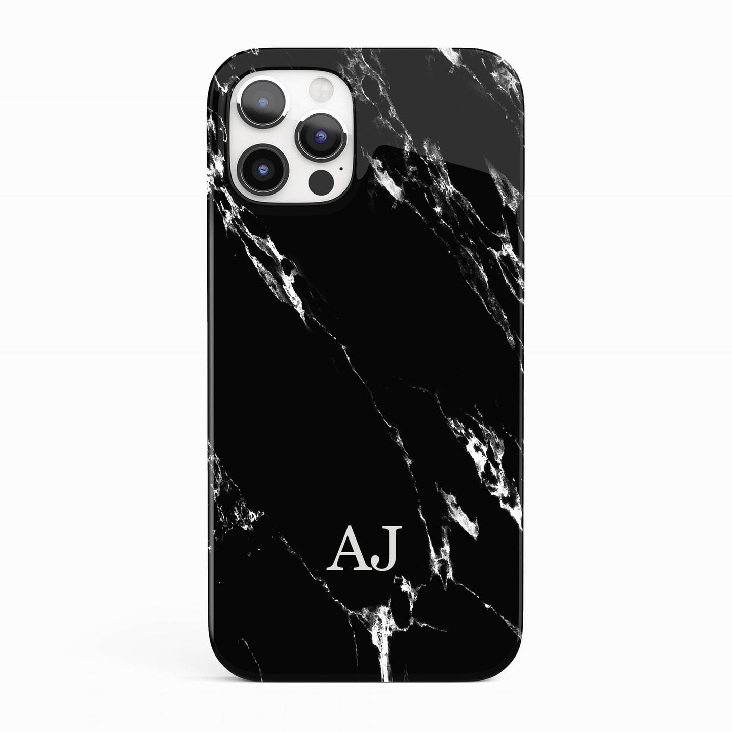 Black Marble Initials Phone Case Phone Case