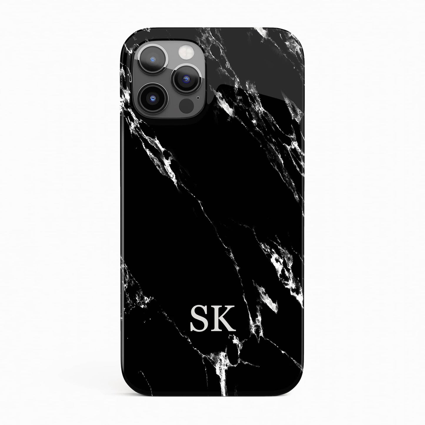 Black Marble Initials Phone Case Phone Case