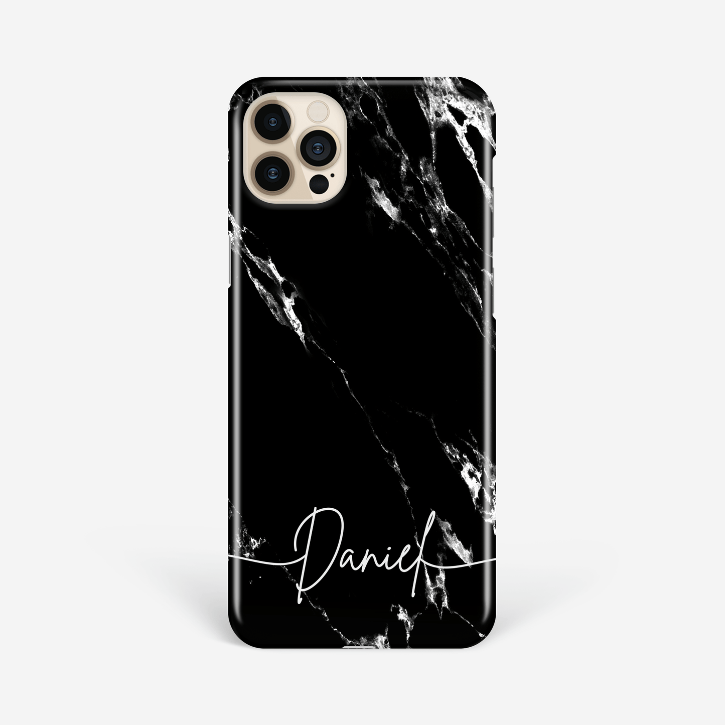 Black Marble Personalised Name iPhone Case iPhone 16 Phone Case