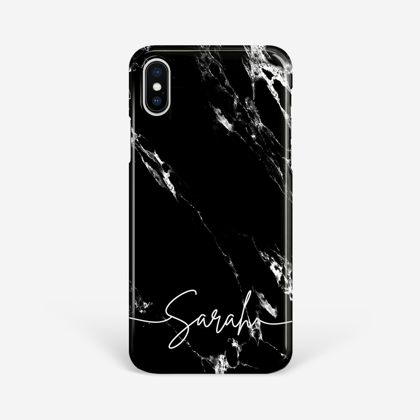 Black Marble Personalised Name iPhone Case Phone Case