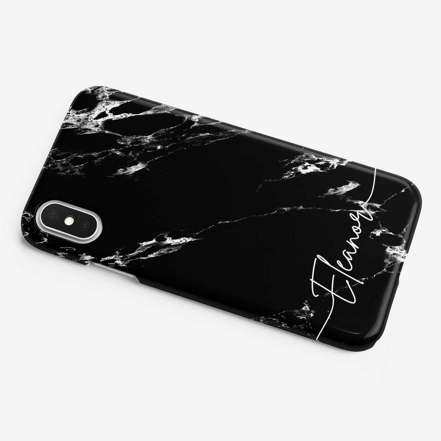 Black Marble Personalised Name iPhone Case Phone Case