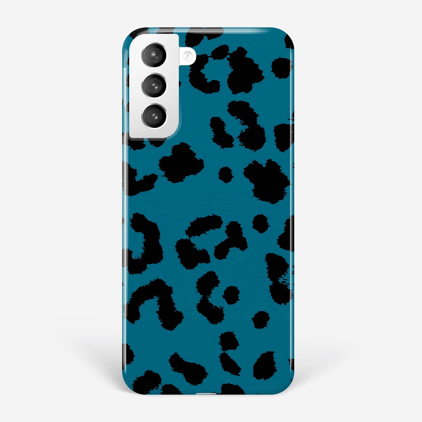 Blue Leopard Print Phone Case Samsung Galaxy S22 Phone Case