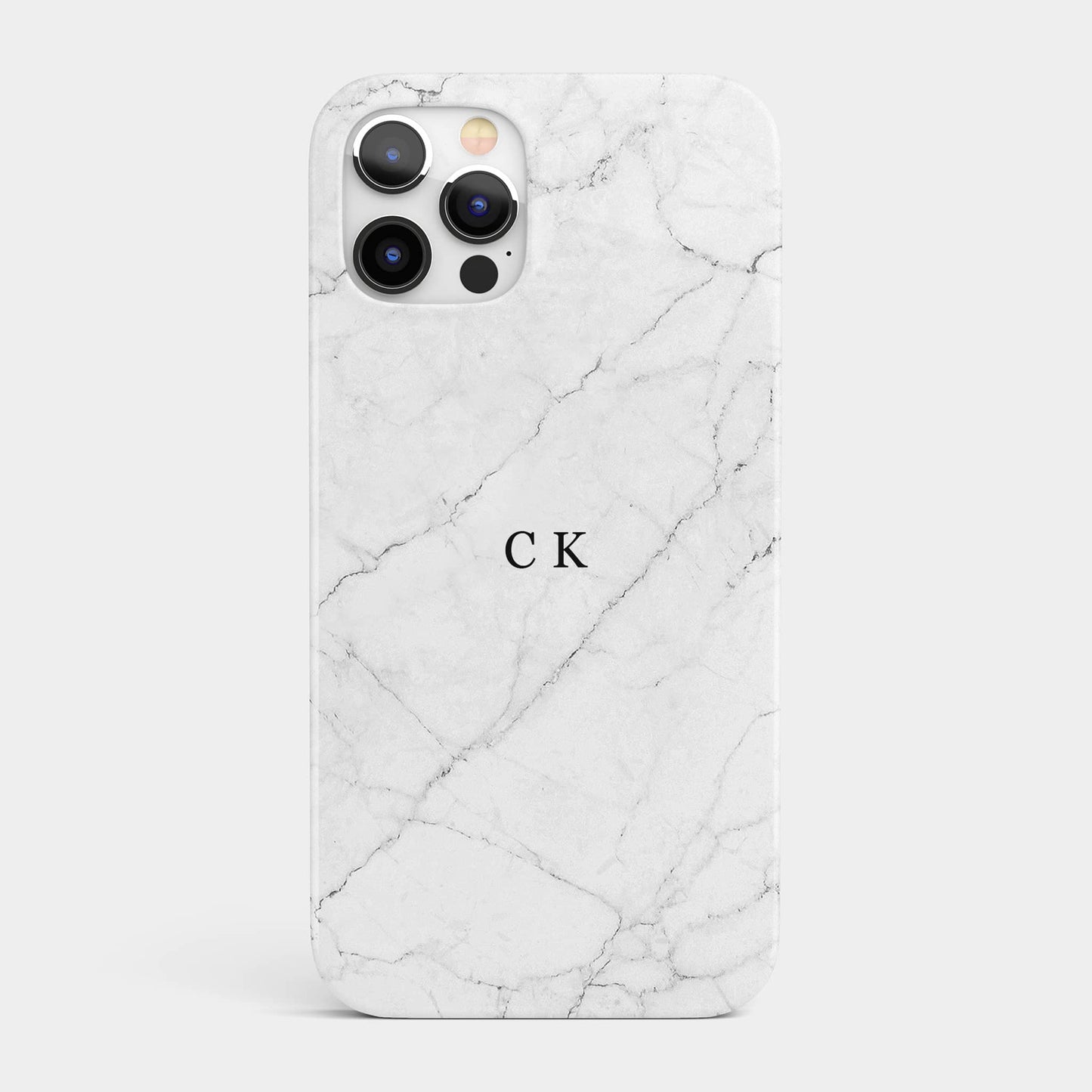 Personalised White Marble Phone Case iPhone 15 Phone Case