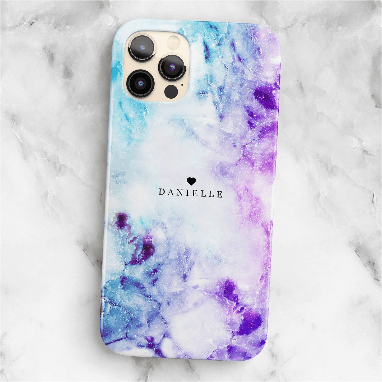 Cosmic Heart Personalised Marble Phone Case Phone Case