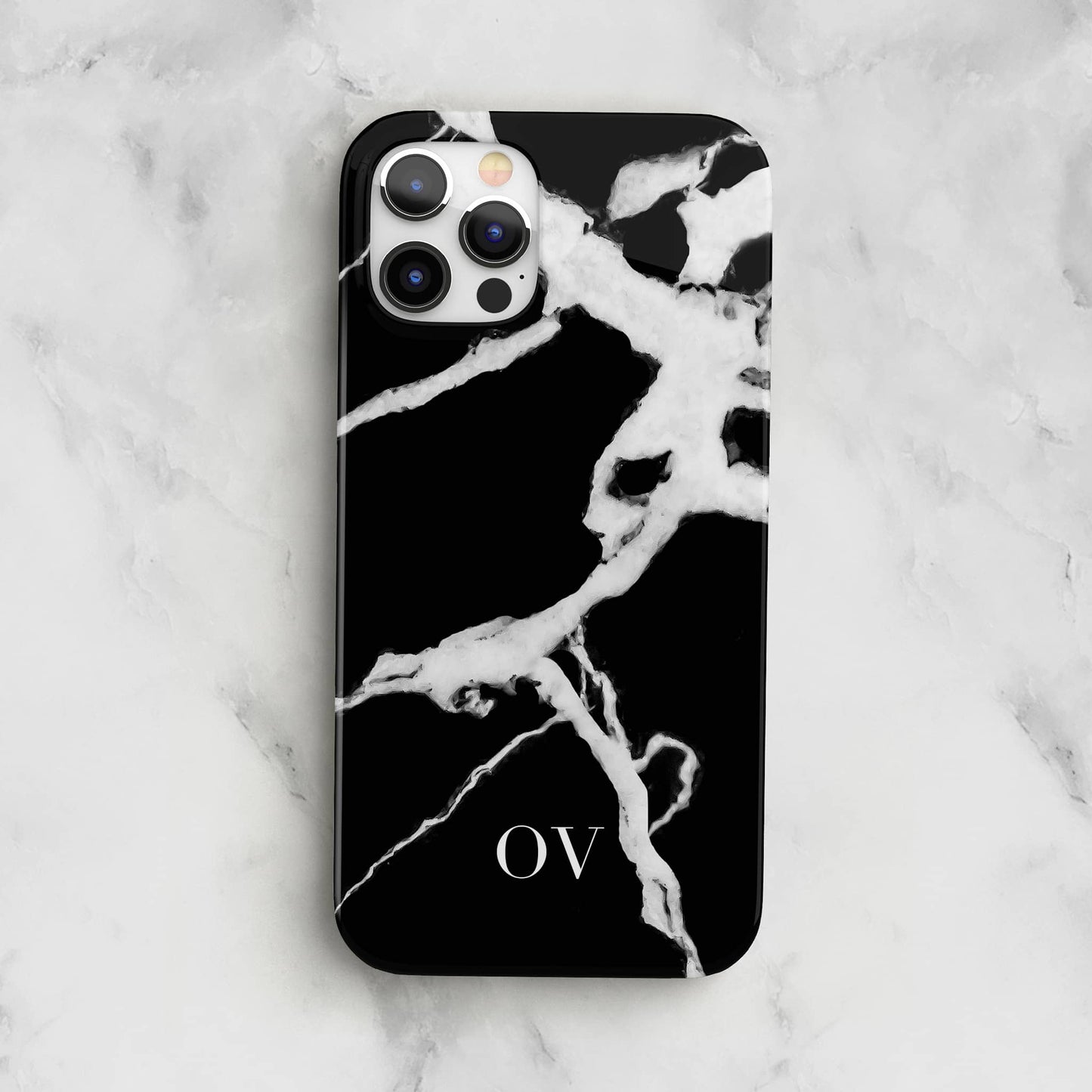 Black Marble Print Bespoke Phone Case Phone Case