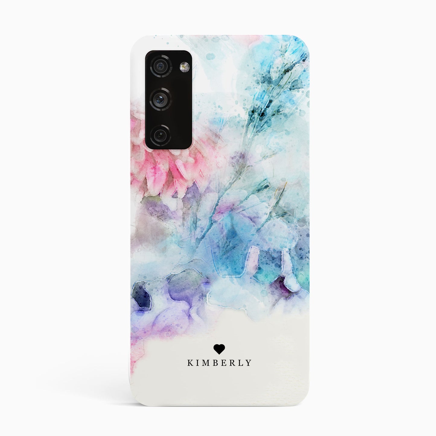 Personalised Floral Marble Phone Case Phone Case