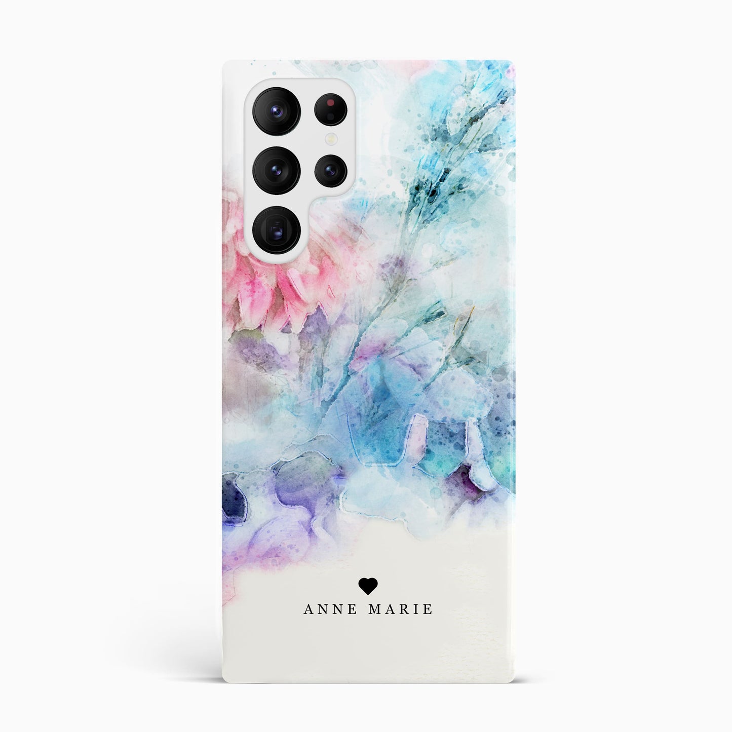 Personalised Floral Marble Phone Case Phone Case