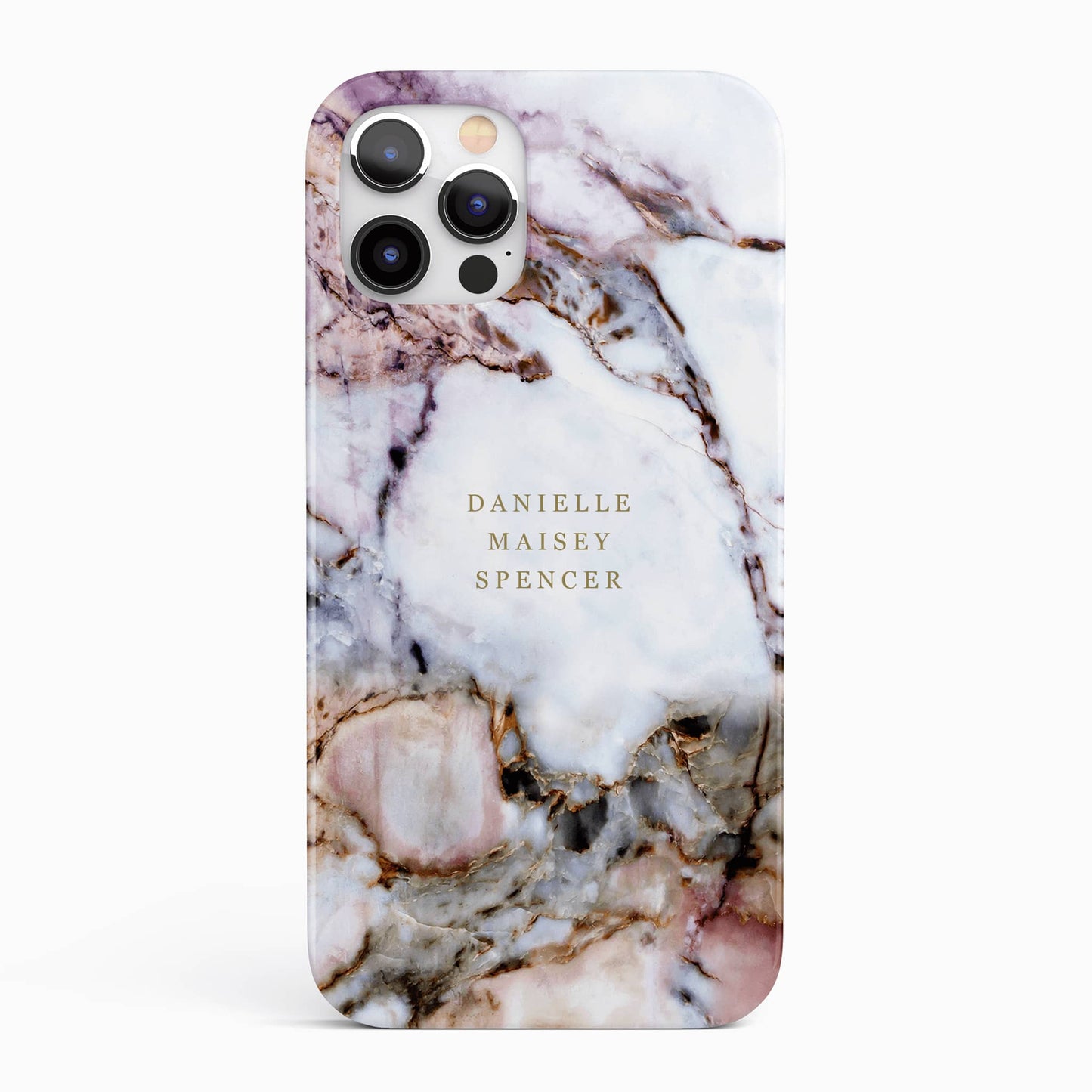 Personalised Gold Marble Phone Case iPhone 16 Pro Phone Case