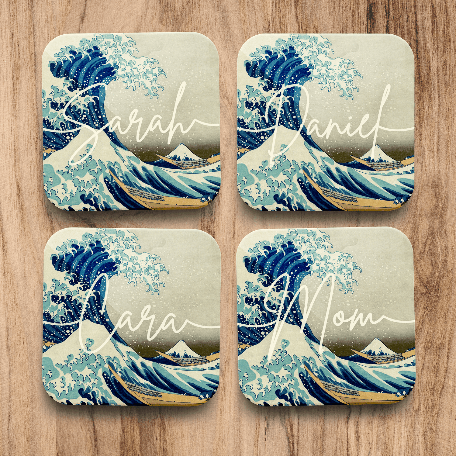 Great Wave Hokusai Personalised Coffee Coaster  Coaster