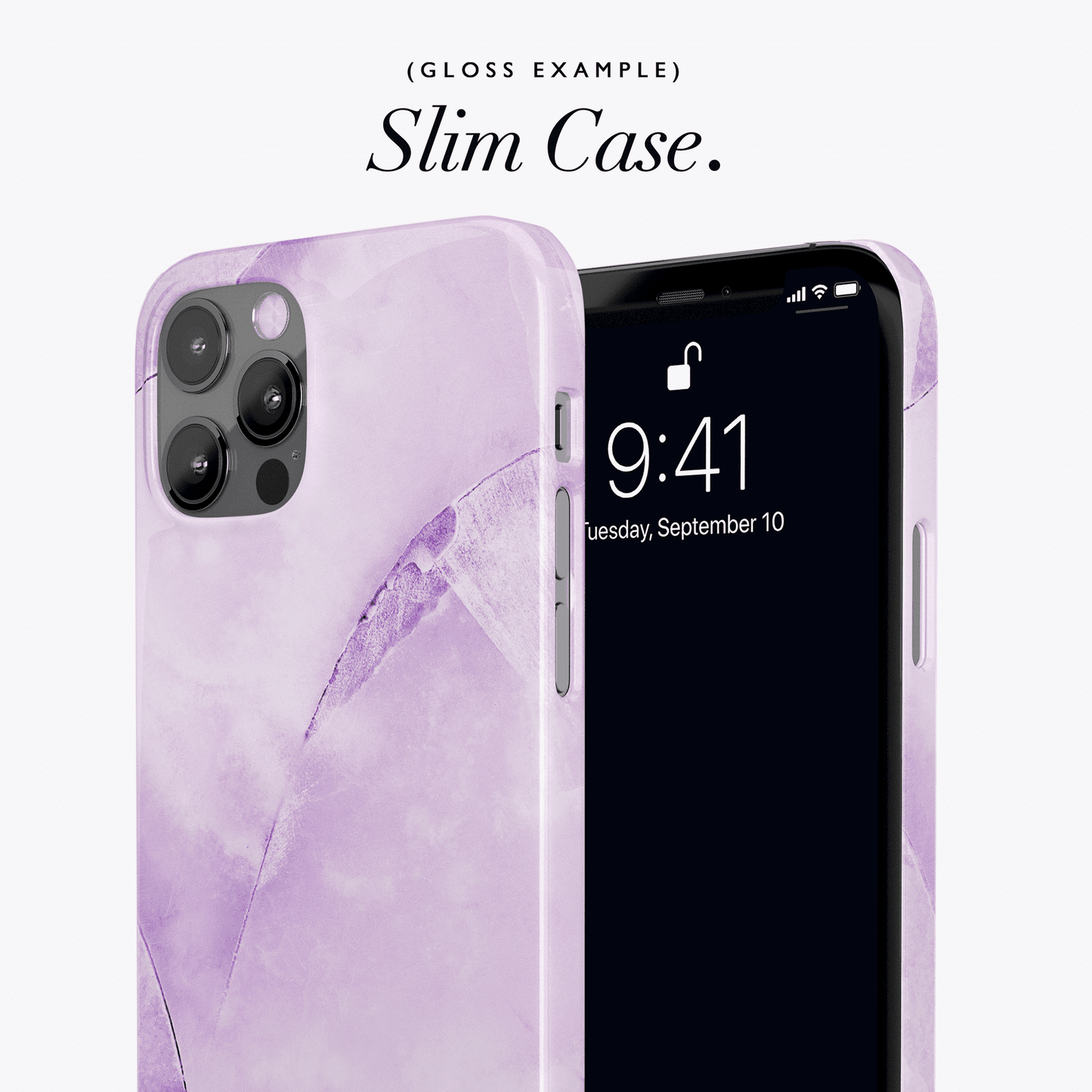 Personalised Lilac Stone Marble iPhone Case Phone Case