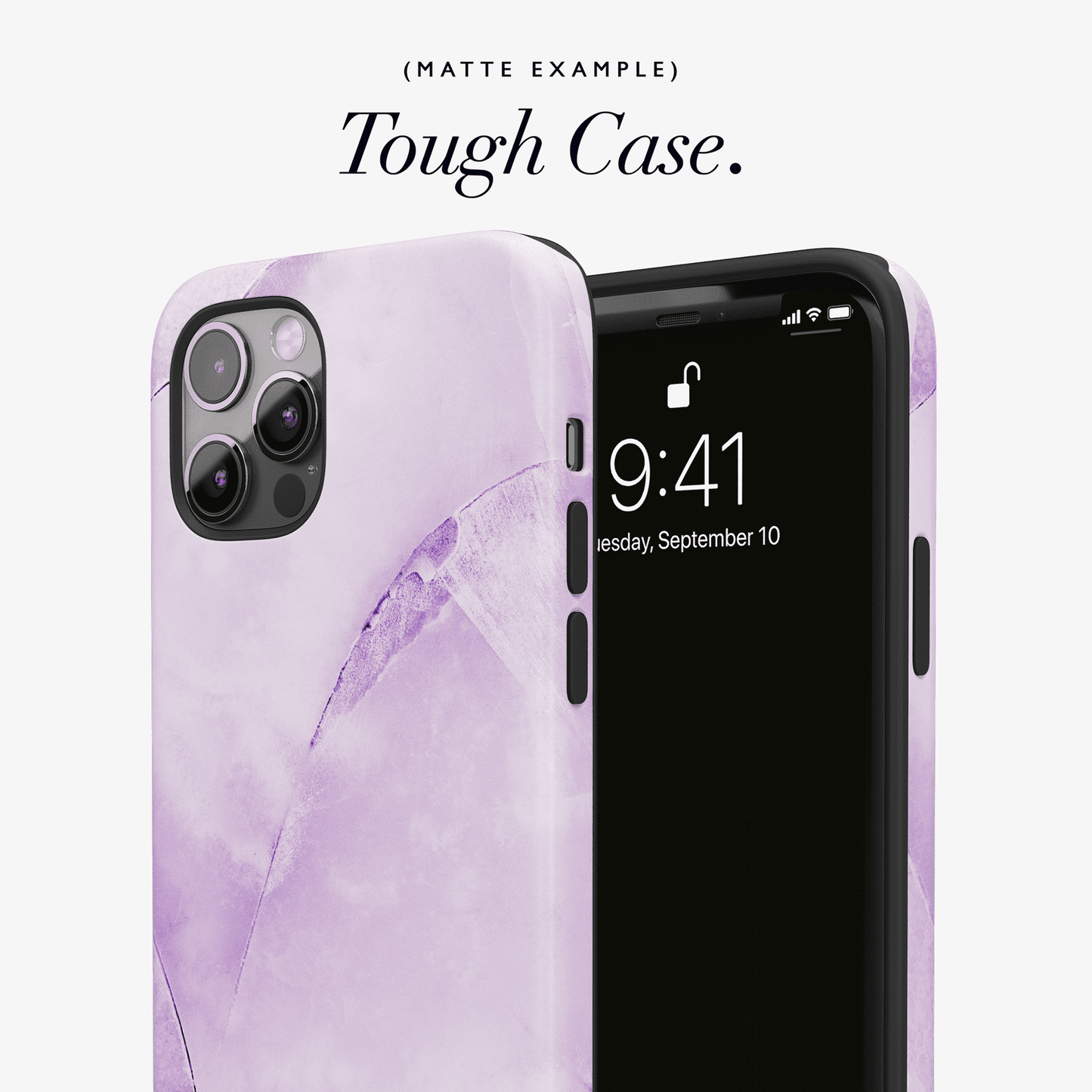 Personalised Lilac Stone Marble iPhone Case Phone Case