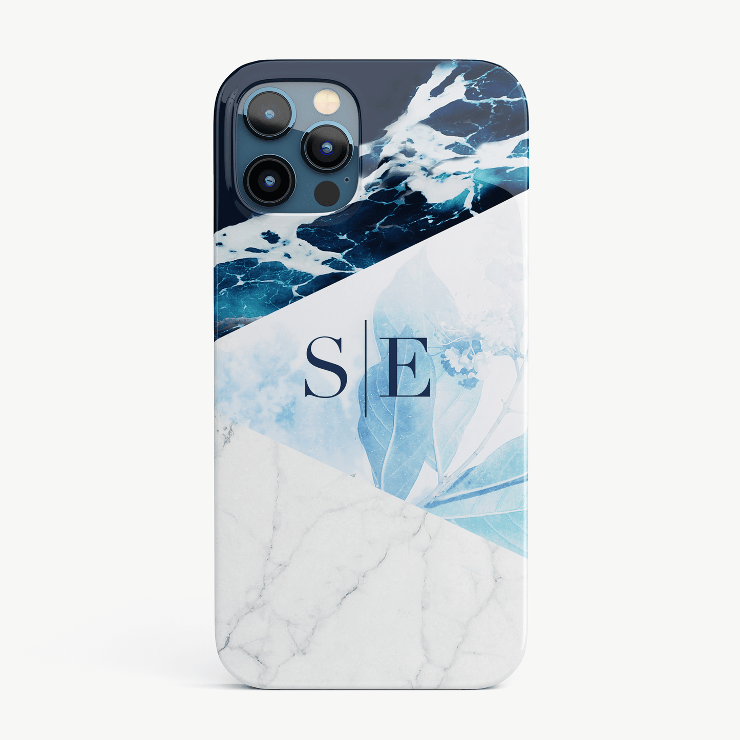 Ocean Blue Marble Personalised Monogram Phone Case Phone Case