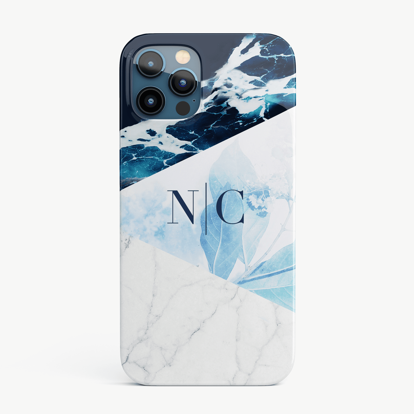 Ocean Blue Marble Personalised Monogram Phone Case Phone Case