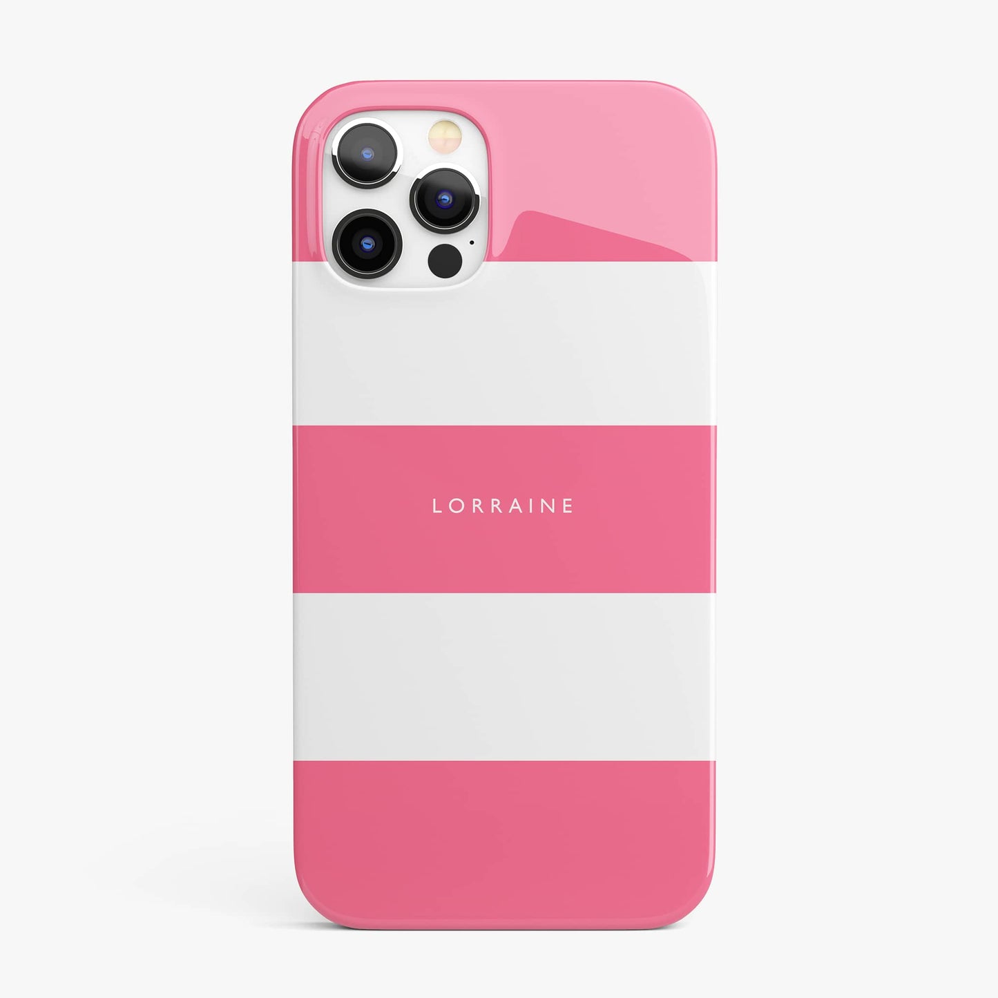 Pink Stripes Personalised Name Phone Case Phone Case