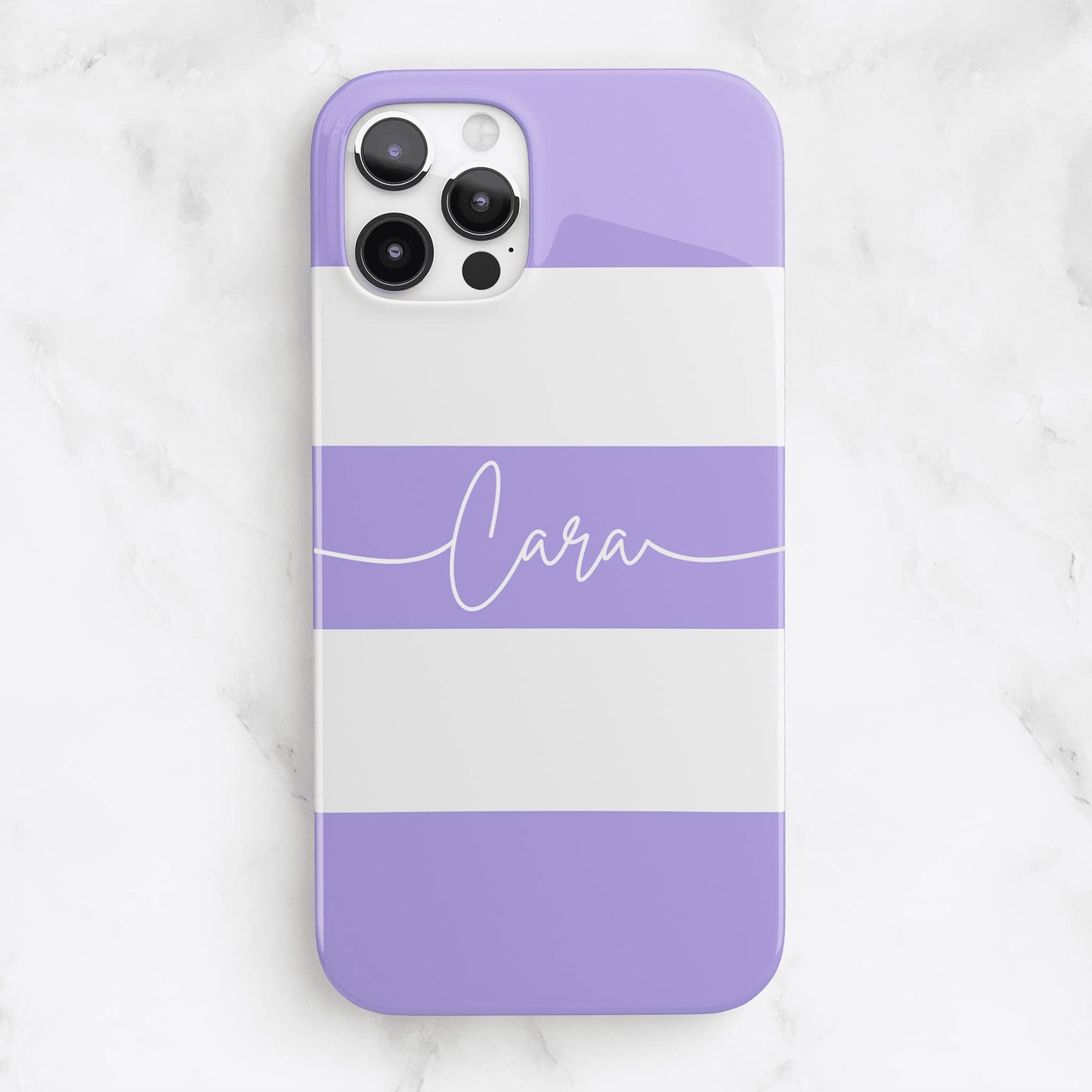Purple Stripe Personalised Name Phone Case Phone Case