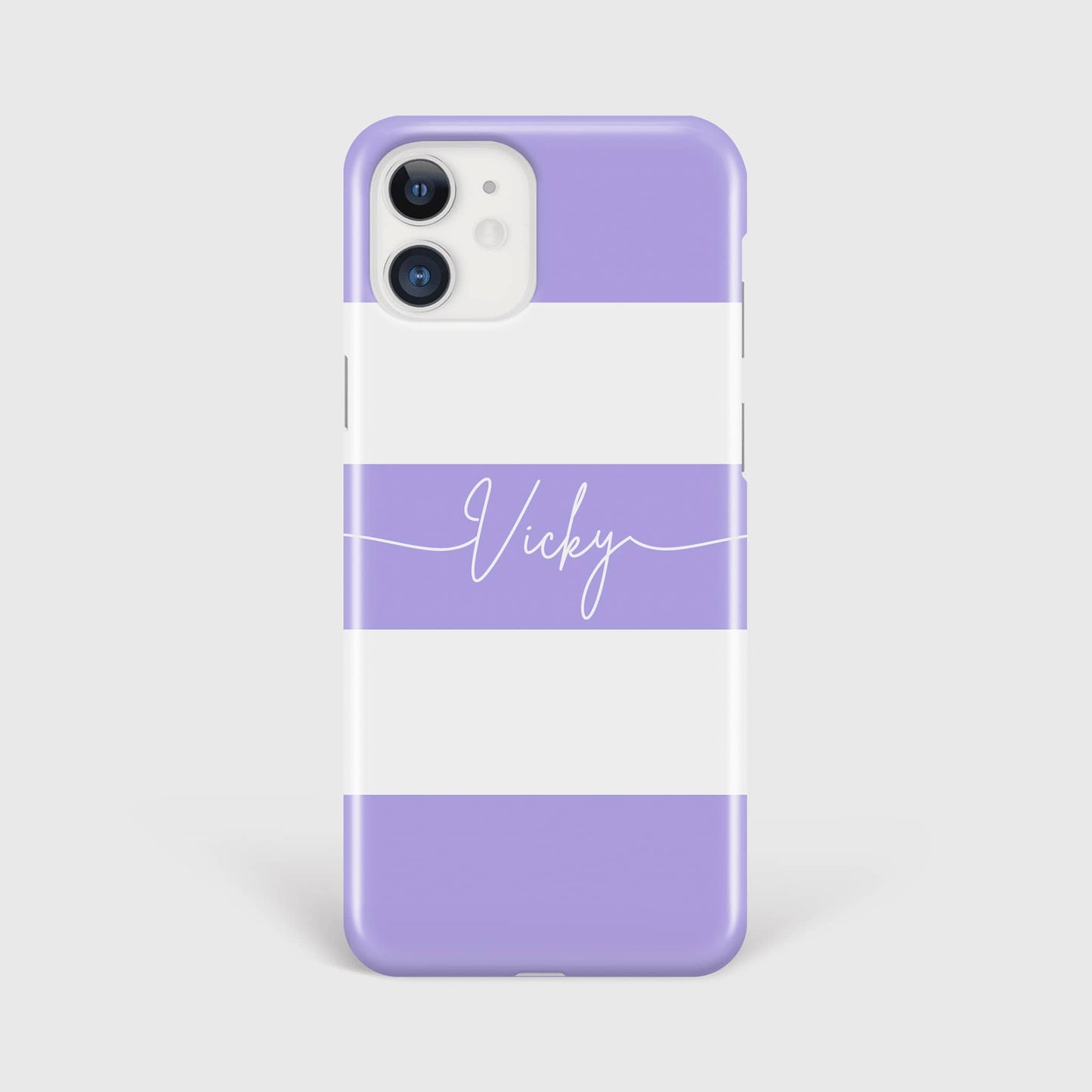 Purple Stripe Personalised Name Phone Case Phone Case