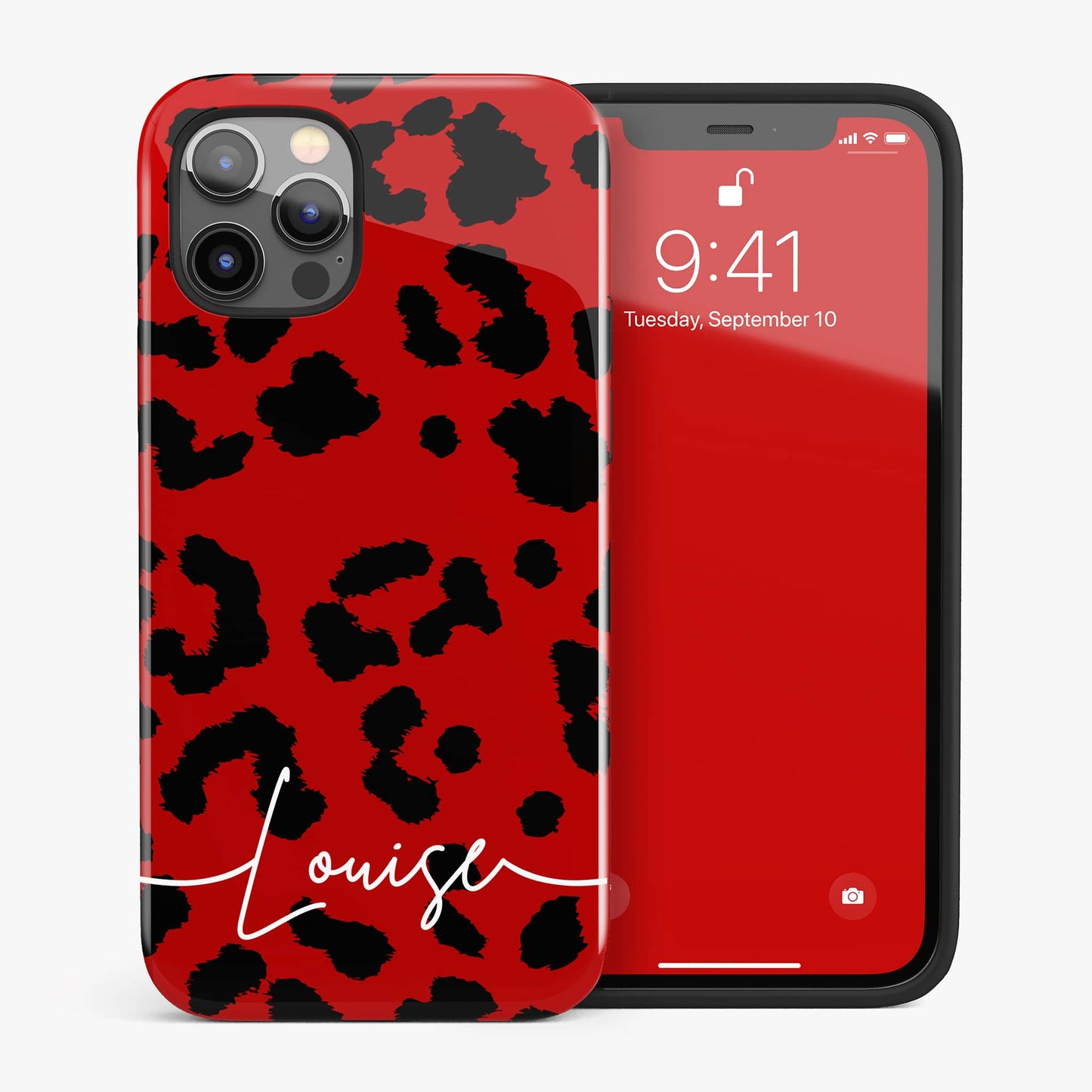 Red Leopard Print Personalised Phone Case Phone Case