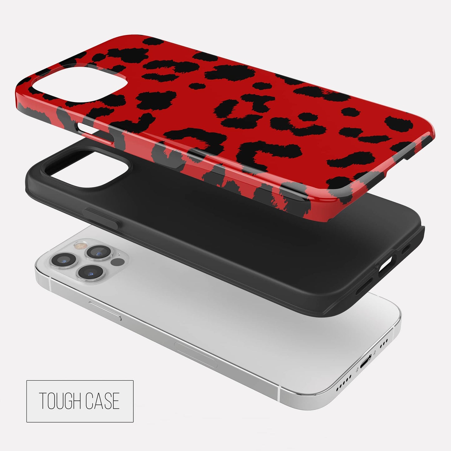 Red Leopard Print Personalised Phone Case Phone Case