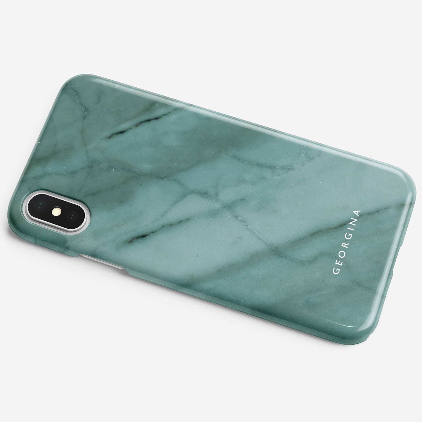 Teal Marble Personalised Name Phone Case Phone Case