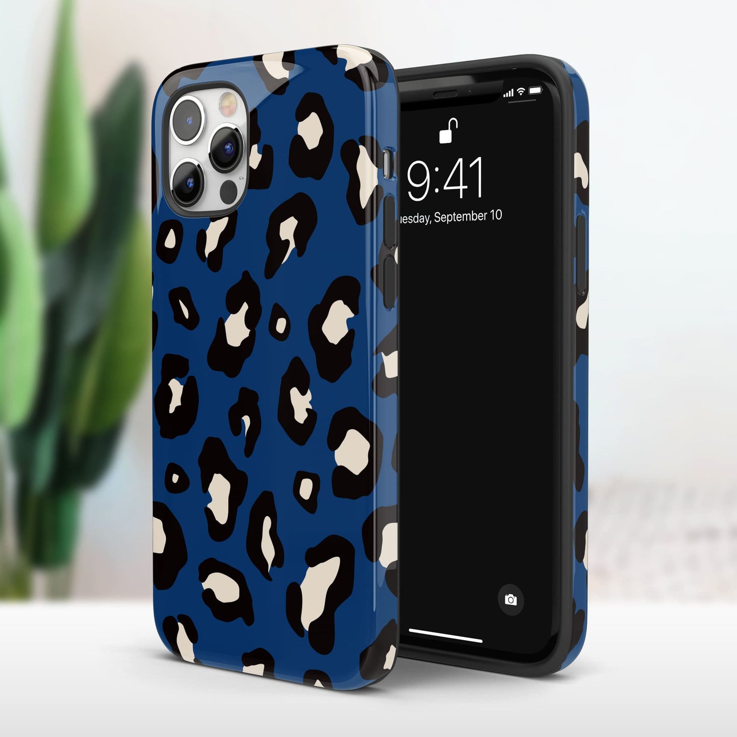 Royal Blue Leopard Print Pattern Phone Case Phone Case