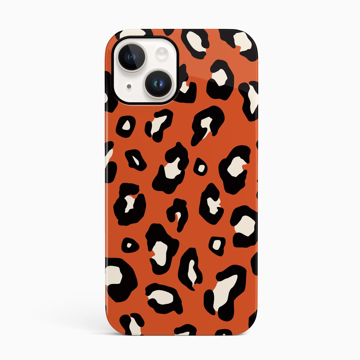 Burnt Orange Leopard Print Pattern Phone Case iPhone 14 Phone Case