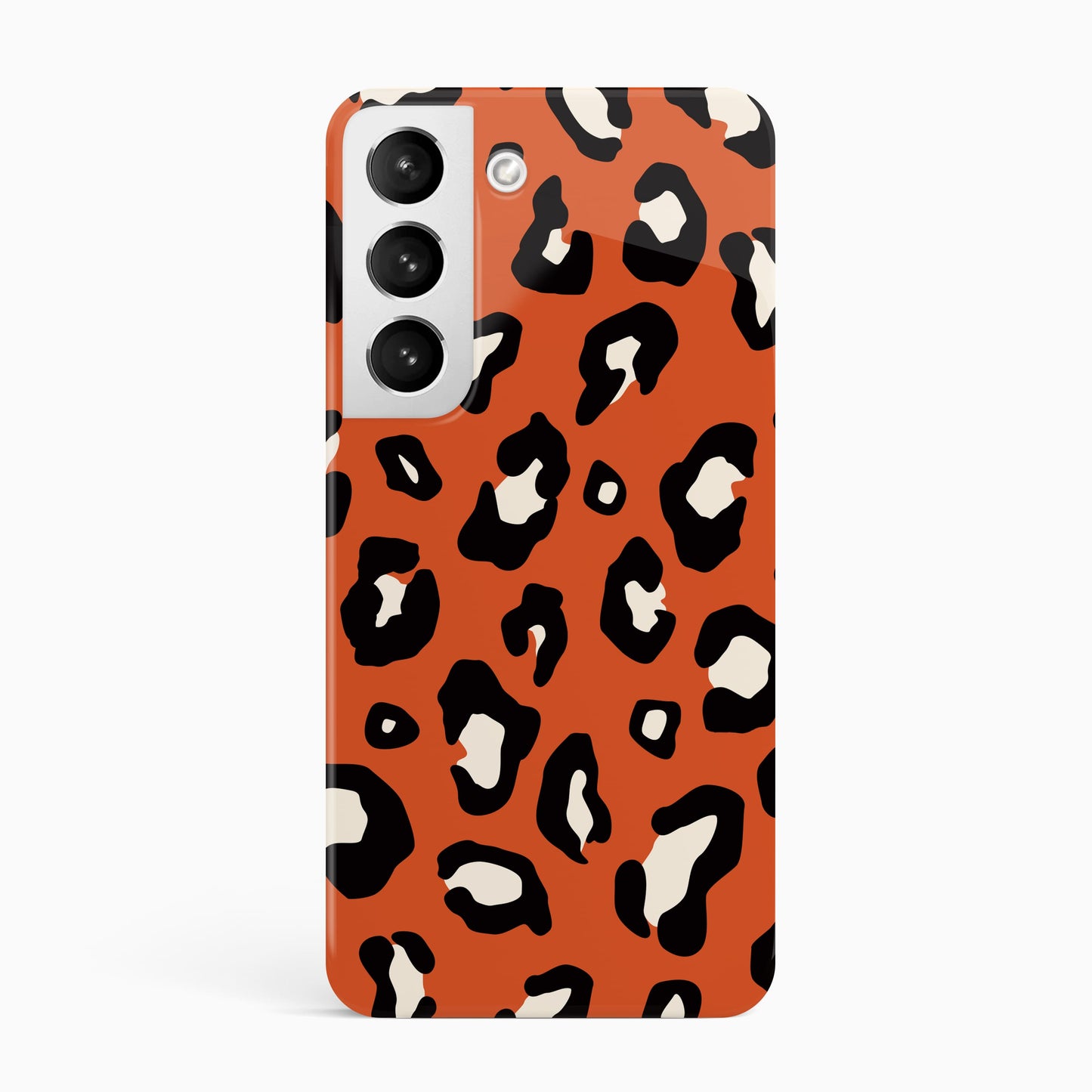 Burnt Orange Leopard Print Pattern Phone Case Samsung Galaxy S22 Phone Case