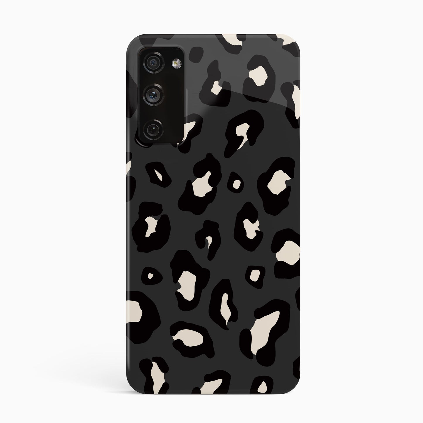 Dark Grey Leopard Print Animal Spots Pattern Phone Case Samsung Galaxy S20 Phone Case