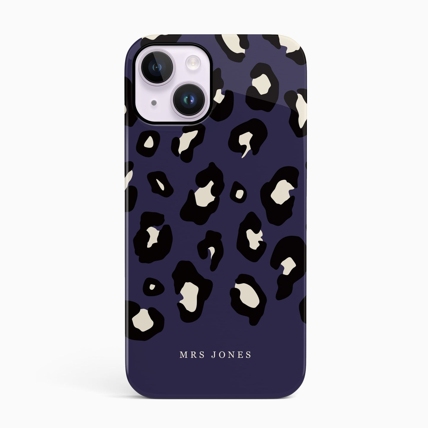 Dark Purple Custom Name Leopard Print Pattern Phone Case Phone Case