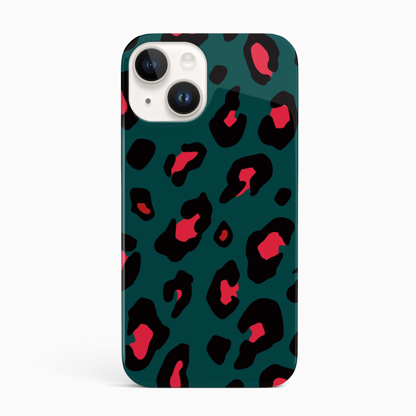 Forest Green Leopard Print Phone Case iPhone 14 Phone Case