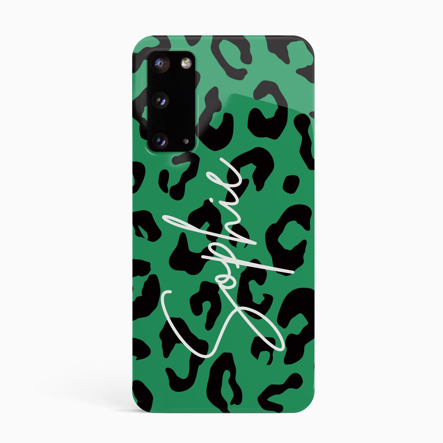 Green Custom Leopard Print Phone Case Samsung Galaxy S20 Phone Case