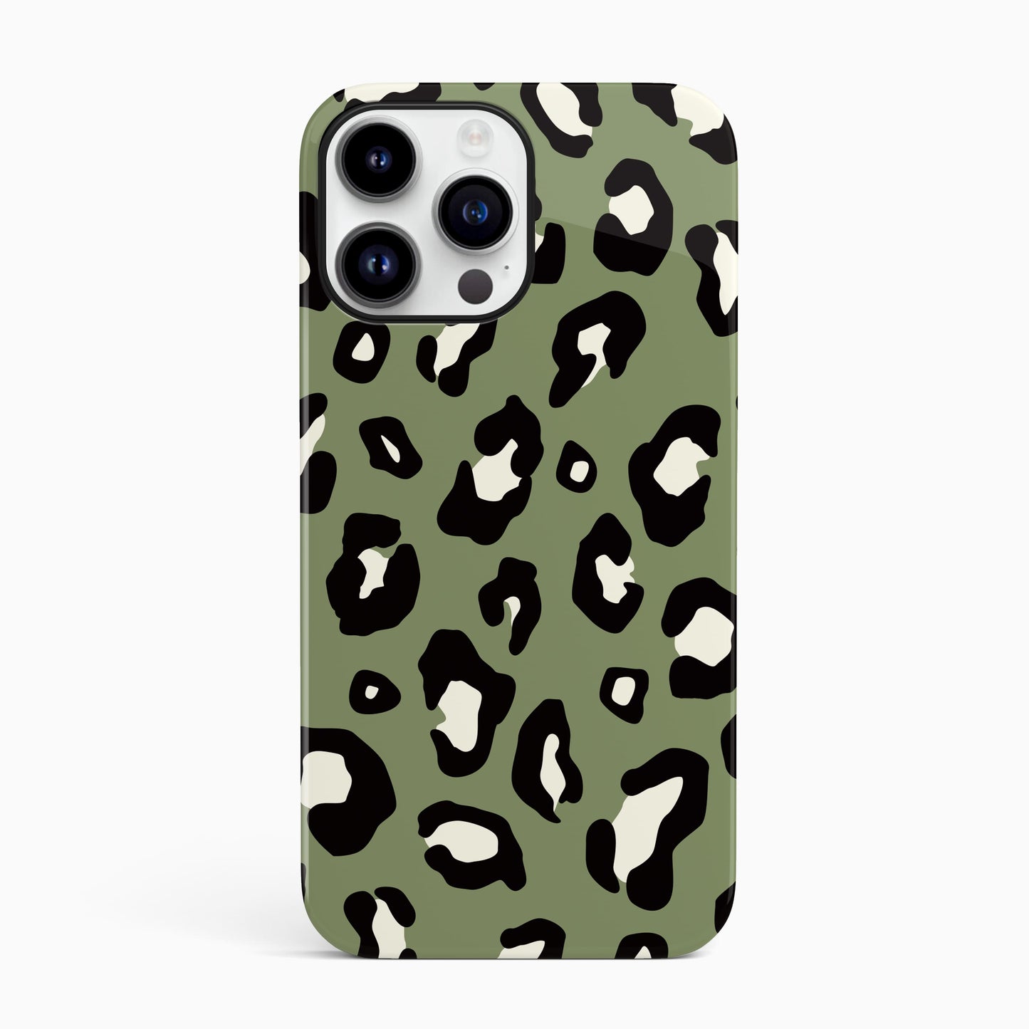 Khaki Leopard Print Animal Spots Pattern Phone Case iPhone 14 Phone Case