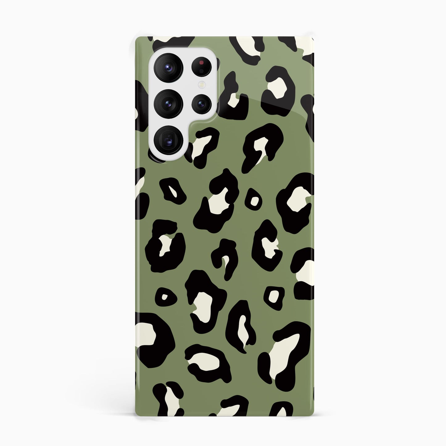 Khaki Leopard Print Animal Spots Pattern Phone Case Samsung Galaxy S22 Ultra Phone Case