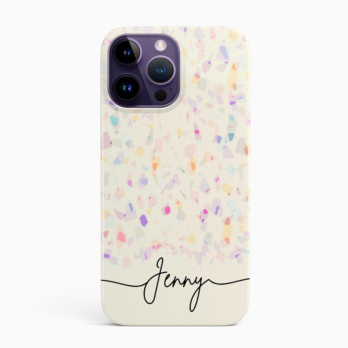 Custom Rainbow Terrazzo Phone Case iPhone 16 Pro Phone Case