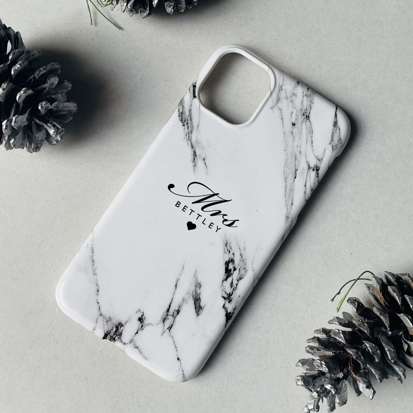 White Marble Custom Wife Name Phone Case Phone Case
